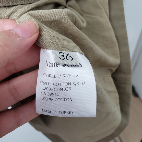 Acne Jeans Cotton Tie-Front Jacket in Size 36 - Picture 7 of 10